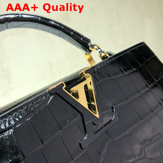 Louis Vuitton Capucines BB Black Alligator Leather Replica