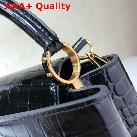 Louis Vuitton Capucines BB Black Alligator Leather Replica