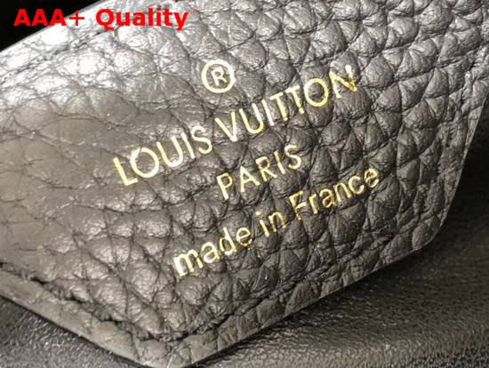 Louis Vuitton Capucines BB Black Grained Taurillon Leather Embellished with Monogram Flowers Replica