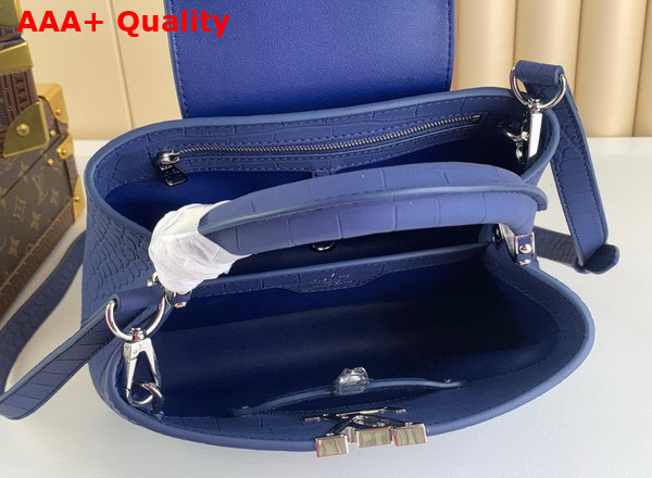 Louis Vuitton Capucines BB Blue Alligator Leather Replica