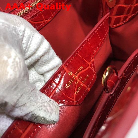 Louis Vuitton Capucines BB Cherry Alligator Skin N92174 Replica