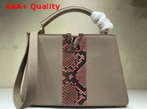 Louis Vuitton Capucines BB Galet Grey Taurillon Skin and Python Leather Replica