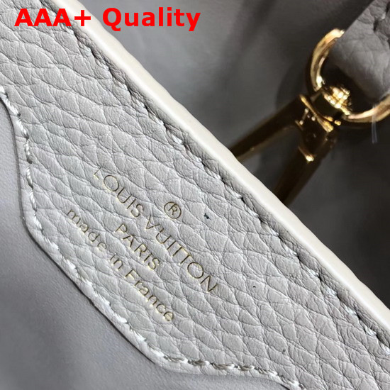 Louis Vuitton Capucines BB Galet Grey Taurillon Skin and Python Leather Replica