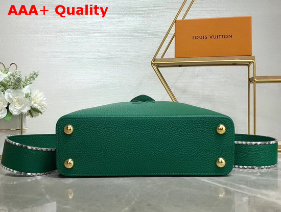 Louis Vuitton Capucines BB Green Taurillon Leather and Python Skin Details Replica