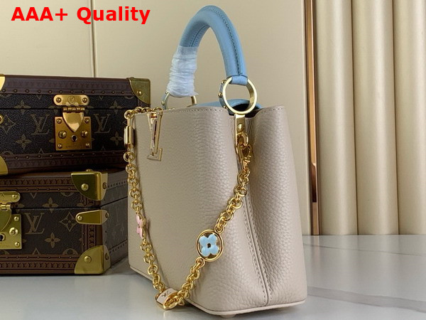 Louis Vuitton Capucines BB Handbag Quartz Pink and Sky Blue Taurillon Leather Replica