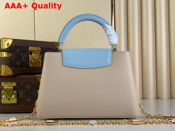 Louis Vuitton Capucines BB Handbag Quartz Pink and Sky Blue Taurillon Leather Replica