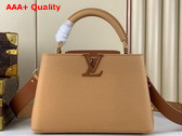 Louis Vuitton Capucines BB Handbag in Arizona Brown and Cognac Taurillon Leather Replica