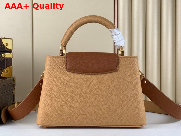 Louis Vuitton Capucines BB Handbag in Arizona Brown and Cognac Taurillon Leather Replica