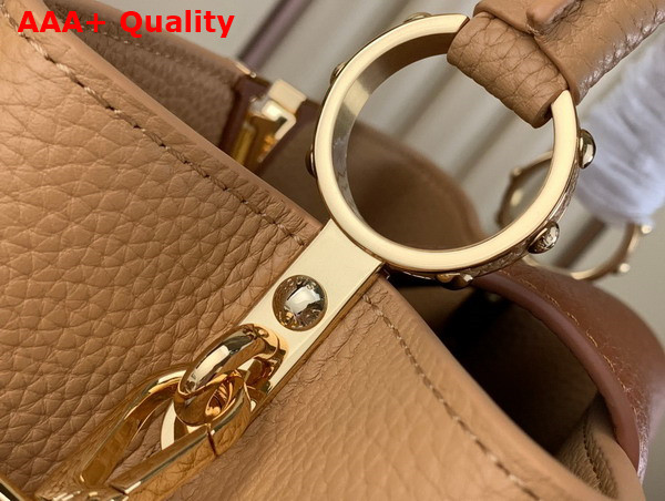 Louis Vuitton Capucines BB Handbag in Arizona Brown and Cognac Taurillon Leather Replica