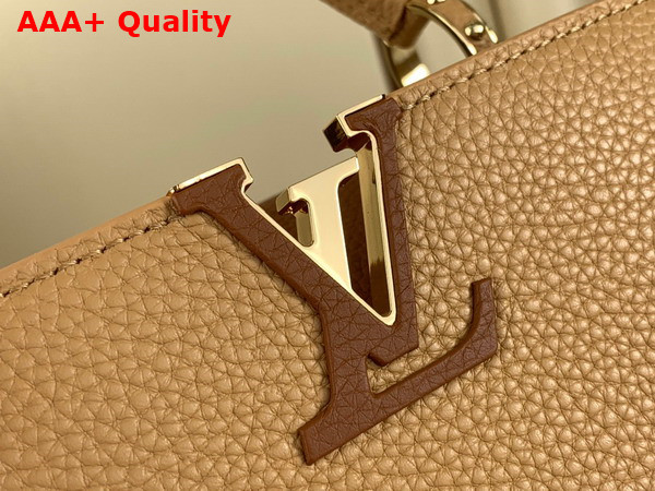 Louis Vuitton Capucines BB Handbag in Arizona Brown and Cognac Taurillon Leather Replica