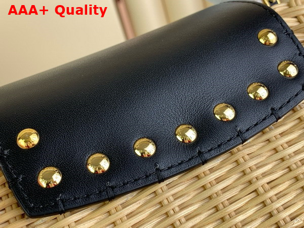 Louis Vuitton Capucines BB Handbag in Black Cowhide and Rattan Replica