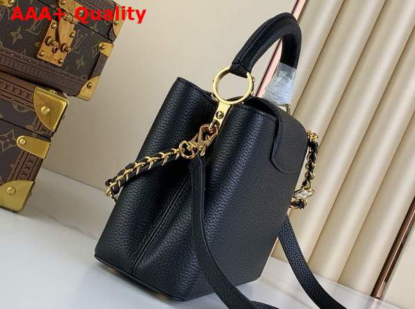 Louis Vuitton Capucines BB Handbag in Black Taurillon Leather M23950 Replica