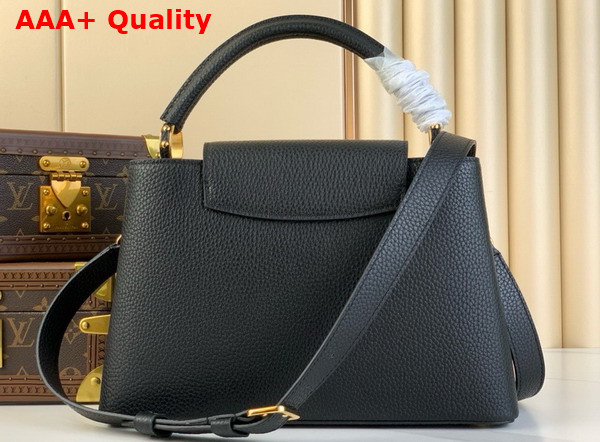 Louis Vuitton Capucines BB Handbag in Black Taurillon Leather M24728 Replica