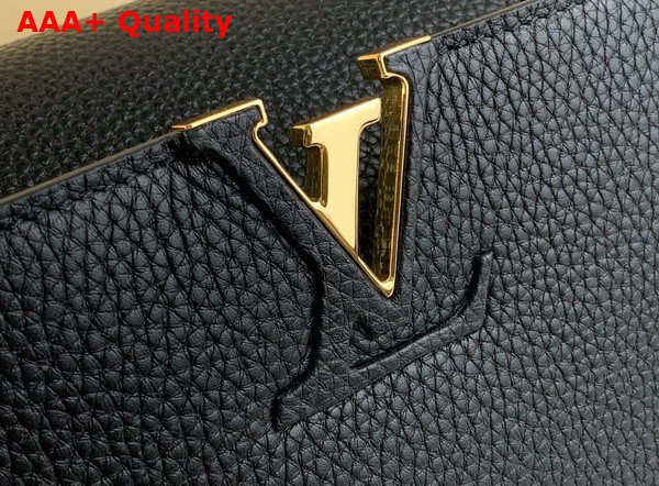 Louis Vuitton Capucines BB Handbag in Black Taurillon Leather M24728 Replica