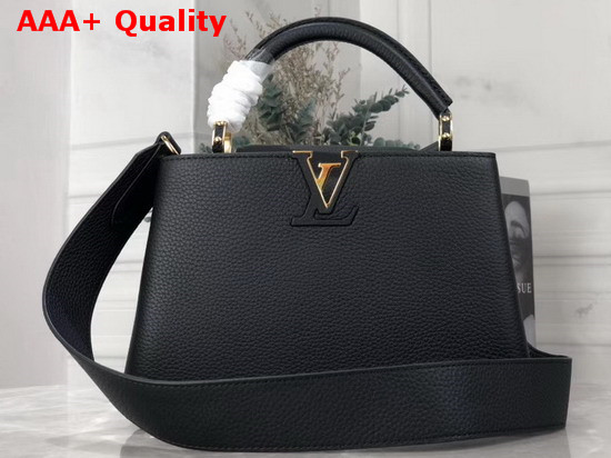 Louis Vuitton Capucines BB Handbag in Black Taurillon Leather Replica