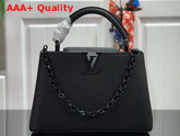 Louis Vuitton Capucines BB Handbag in Black Taurillon Leather with Black Matte Hardware M55218 Replica