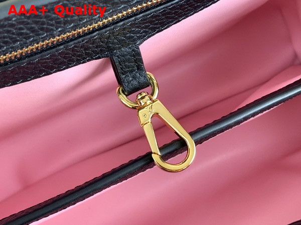 Louis Vuitton Capucines BB Handbag in Black Taurillon Leather with Multicolored Chain Replica