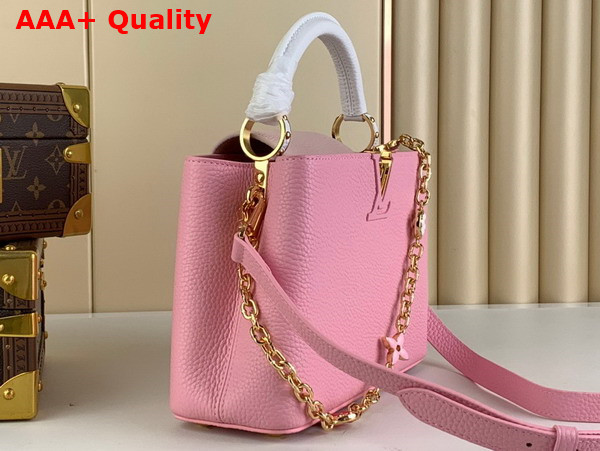 Louis Vuitton Capucines BB Handbag in Candy Pink Taurillon Leather Replica