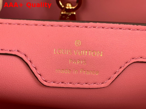 Louis Vuitton Capucines BB Handbag in Dusty Pink Lizard Effect Cowhide Leather Replica