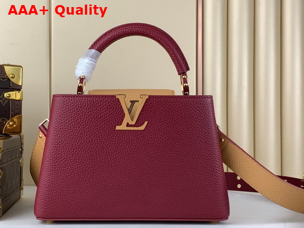 Louis Vuitton Capucines BB Handbag in Griotte Red and Arizona Taurillon Leather M22677 Replica