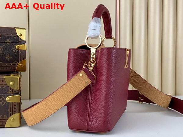 Louis Vuitton Capucines BB Handbag in Griotte Red and Arizona Taurillon Leather M22677 Replica