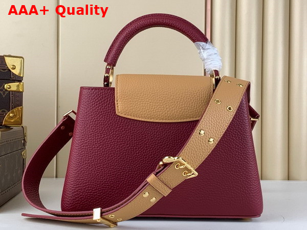 Louis Vuitton Capucines BB Handbag in Griotte Red and Arizona Taurillon Leather M22677 Replica