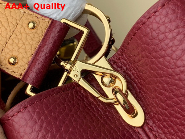 Louis Vuitton Capucines BB Handbag in Griotte Red and Arizona Taurillon Leather M22677 Replica