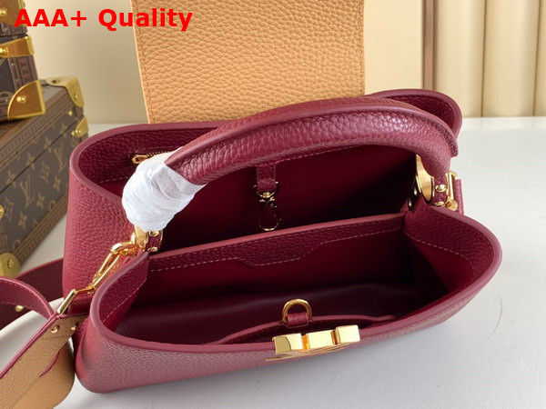 Louis Vuitton Capucines BB Handbag in Griotte Red and Arizona Taurillon Leather M22677 Replica