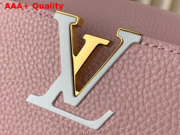 Louis Vuitton Capucines BB Handbag in Jasmine Pink Taurillon Leather with Multicolored Chain Replica