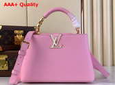 Louis Vuitton Capucines BB Handbag in Marshmallow Pink Taurillon Leather Replica