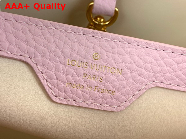 Louis Vuitton Capucines BB Handbag in Marshmallow Taurillon Leather Replica