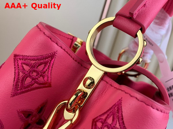 Louis Vuitton Capucines BB Handbag in Pink Calfskin Perforated with the Monogram Pattern M22922 Replica