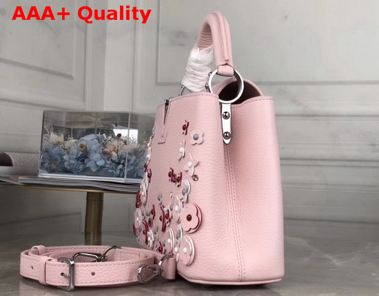 Louis Vuitton Capucines BB Handbag in Rose Pink Taurillon Leather The LV Blooming Edition for Spring 2019 M53669 Replica