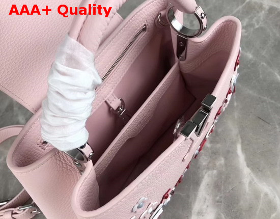 Louis Vuitton Capucines BB Handbag in Rose Pink Taurillon Leather The LV Blooming Edition for Spring 2019 M53669 Replica