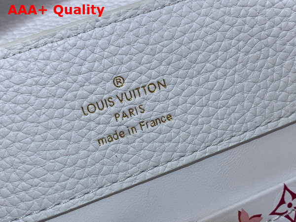 Louis Vuitton Capucines BB Handbag in Snow White Taurillon Leather Replica