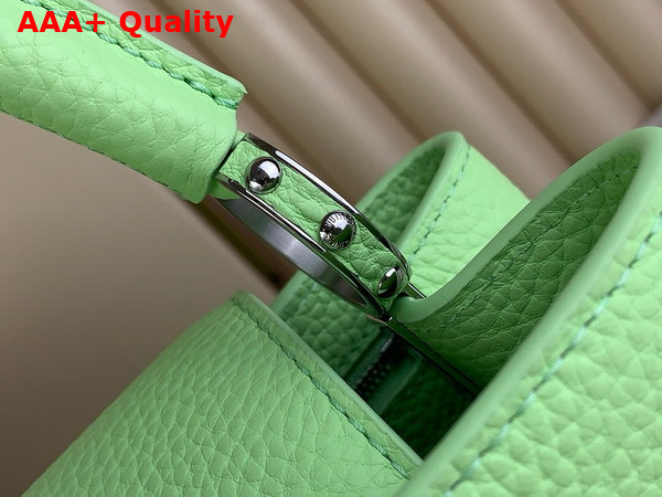 Louis Vuitton Capucines BB Handbag in Spring Green Taurillon Leather The Links are Decorated with Jewel Like Enamel Replica