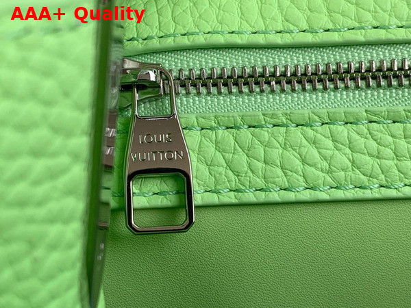 Louis Vuitton Capucines BB Handbag in Spring Green Taurillon Leather The Links are Decorated with Jewel Like Enamel Replica