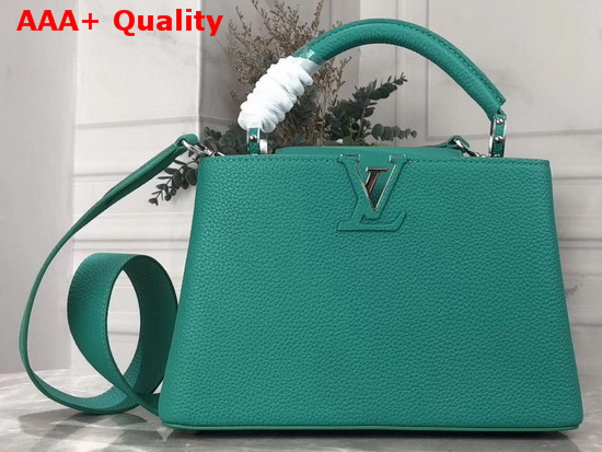 Louis Vuitton Capucines BB Handbag in Turquoise Taurillon Leather Replica