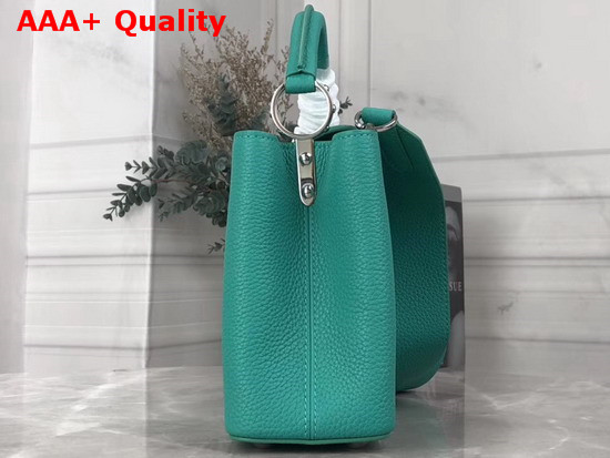 Louis Vuitton Capucines BB Handbag in Turquoise Taurillon Leather Replica