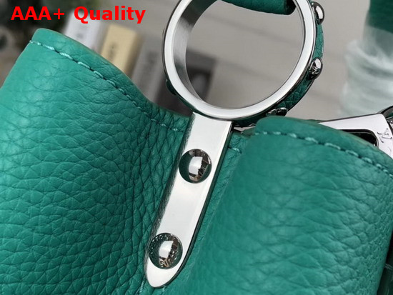 Louis Vuitton Capucines BB Handbag in Turquoise Taurillon Leather Replica