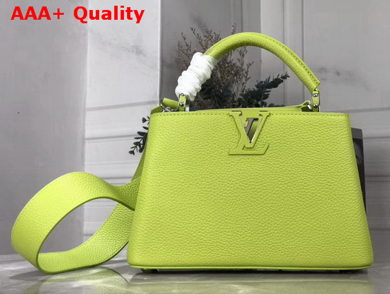 Louis Vuitton Capucines BB Handbag in Vert Chartreuse Taurillon Leather Replica