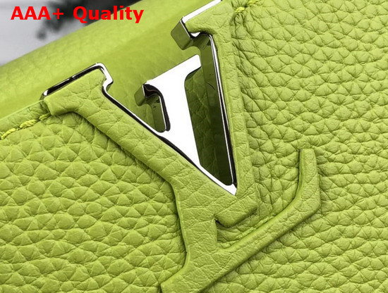 Louis Vuitton Capucines BB Handbag in Vert Chartreuse Taurillon Leather Replica