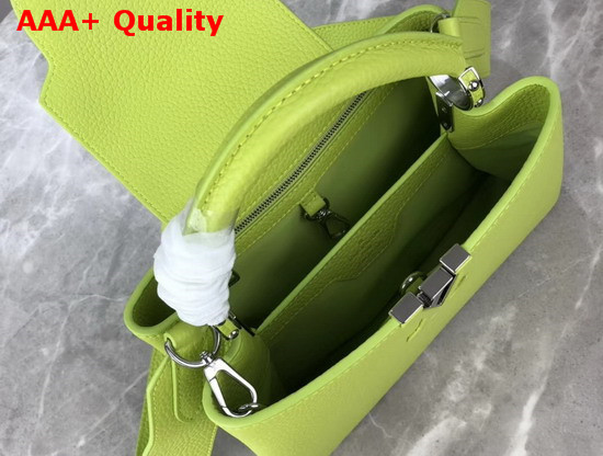 Louis Vuitton Capucines BB Handbag in Vert Chartreuse Taurillon Leather Replica