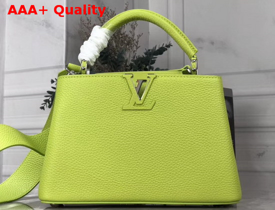 Louis Vuitton Capucines BB Handbag in Vert Chartreuse Taurillon Leather Replica