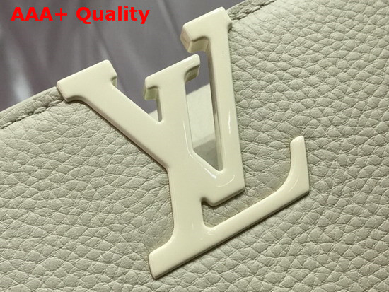 Louis Vuitton Capucines BB Handbag in White Taurillon Leather with White Matte Hardware Replica