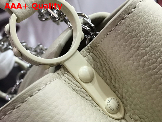 Louis Vuitton Capucines BB Handbag in White Taurillon Leather with White Matte Hardware Replica