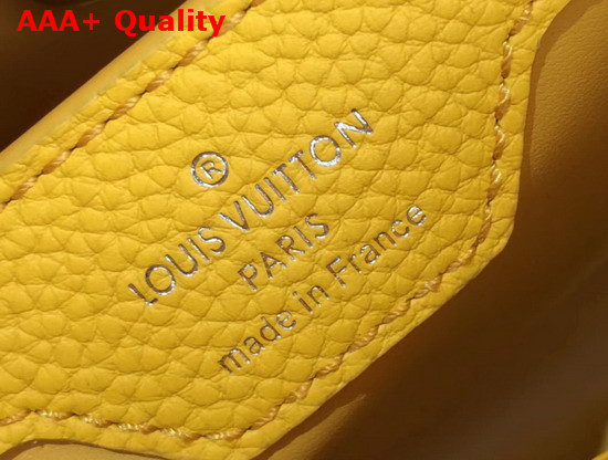 Louis Vuitton Capucines BB Handbag in Yellow Taurillon Leather Replica