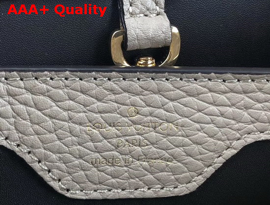 Louis Vuitton Capucines BB Handbag with Braided Handle Galet Grey Taurillon Leather Replica