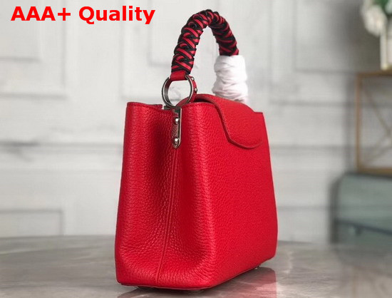 Louis Vuitton Capucines BB Handbag with Braided Handle Red Taurillon Leather Replica