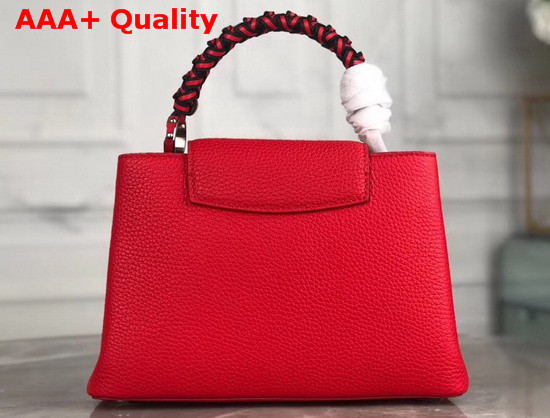 Louis Vuitton Capucines BB Handbag with Braided Handle Red Taurillon Leather Replica